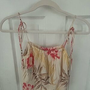 Billabong Floral Camisole in Cream and Pink